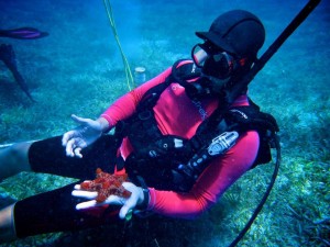 Buzz checking out some marine life!