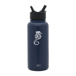 Laser Engraved Insulated Water Bottle (Deep Ocean)
